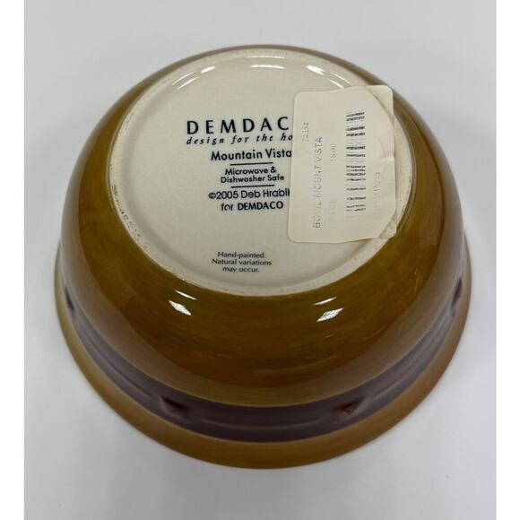 New Yellow "Mountain Vista" Bowl by Demdaco. KT131 - Picture 3 of 3